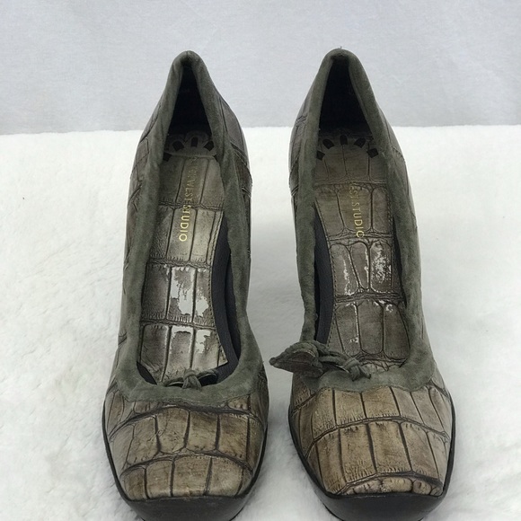 Nine West SHERRIK Leather Dress High Heel Platform - Picture 2 of 3